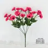 Flores de Girassol Artificiais Simuladas com 22 Cabeças, Flores de Seda de Girassol, Fotografia de Casamento, Decoração de Casa, Pequenos Buquês de Plástico Atacado