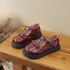 Zapatos planos de cuero para niña estilo francés con lazo, princesa, nueva colección primavera 2026, casual, versátiles, suela suave, moda