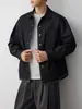 Chaqueta vaquera casual urbana para hombre Mokamaker, estilo dos piezas falsas con diseño de retazos a cuadros, prenda de abrigo para hombre 81770