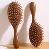 Peine Masajeador con Cojín de Aire Head para Mujeres con Cabello Largo, Peine con Bolsa de Aire para Meridianos del Cuero Cabelludo, Casero de Sándalo para Caída del Cabello Antiestático