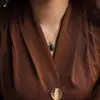 S952 deve ser incrustado com Jaspe de Hotan temperamento clássico pequeno fresco jade natural presente de aniversário requintado simples alto pendente