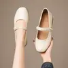 Sapatos Mary Jane 2026 para Mulheres, Novo Estilo, Bico Baixo, Sola Macia, Salto Baixo, Sapatos de Couro Versáteis Retrô, Sapatos Confortáveis para o Dia a Dia