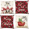 Fundas de almohada serie navideña con varios diseños navideños, fundas para cojines de sofá, decoraciones festivas, regalos para el hogar, transfronterizo