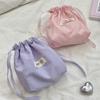 52241 Bolsa de Almacenamiento de Haz de Color Sólido Audífonos Bolsa de Tela Pequeña Cosmética Bolsa Interior Bolsa de Almacenamiento Portátil Toallas Sanitarias