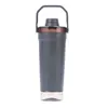 Vaso agitador de acero inoxidable, vaso aislado de doble capa de gran capacidad, vaso portátil para beber directamente proteína en polvo al aire libre