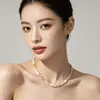 Colar de Pérolas Naturais Chinesas Nala Novo Feminino Luxo Leve Design de Nicho Corrente para Clavícula Acessórios de Alto Padrão Venda por Atacado