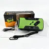 Rádio multifuncional de emergência para prevenção de desastres, lanterna, power bank três em um, dispositivo de energia solar e manivela manual para atividades ao ar livre