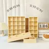 Caja de Almacenamiento de Madera a Cuadros para Puesto Organizador de Escritorio para Cuentas con Múltiples Compartimentos Venta Directa del Fabricante Envío Gratis Mayoreo