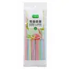 Popotes Desechables Curvos, Popotes Coloridos para Jugos y Té de Leche, 50 Piezas, Popotes de Plástico Flexibles