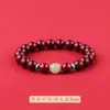 Pulseira Natural de Cinábrio para Mulheres, Minério Bruto de Jade Hetian, Areia Dourada Roxa, Pulseira de Contas de Buda Multicírculo com Alto Teor, Joia de Mão Masculina Presente