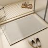 Tapete de baño de estilo japonés de barro de diatomeas en forma de U para inodoro, antideslizante, resistente a la suciedad, fácil de cuidar, tapete para puerta de inodoro de secado rápido