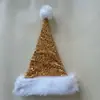 Chapéu de Natal de Venda Quente Transfronteiriço, Camada Dupla, Lantejoulas Pastéis, Pelúcia, Chapéu Decorativo 45*32cm em Estoque, Decorações de Natal