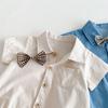 Bata Enteriza Ins para Bebé para Niños, Guapo Caballero Pajarita, Camisa para Fiesta de un Año, Mameluco