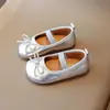 Zapatos Pequeños de Piel para Niñas Primavera y Otoño Estilo Nuevo Zapatos de Princesa para Niños Suela Suave Mocasines para Bebé Zapatos Individuales para Niña Pequeña