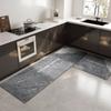 Felpudo para Puerta de Cocina que Absorbe Agua y Aceite, Alfombrilla Gruesa Antideslizante Resistente a la Suciedad para el Hogar, Alfombrilla de Piso para Cocina que Absorbe Agua y Aceite y es Antideslizante