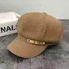 Chapéu octogonal feminino para outono e inverno, boina de lã versátil estilo coreano que afina o rosto, boné de bico de pato retrô estiloso, chapéu de sol