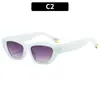 Gafas de Sol Cuadradas Divertidas de Colores Gelatina de Moda Versátiles Protección Solar para Exteriores Gafas de Sol Personalizadas para Ciclismo Gafas de Sol Transfronterizas