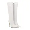 Outono e Inverno 2019 Novas Botas de Cavaleiro de Couro Patente de Cano Alto Salto Alto Botas de Dança Tubo de Aço 48 Amazon wish Botas de Comércio Exterior