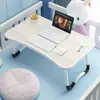 Mesa de Computador Dobrável, Mesa Dobrável para Janela, Mesa de Dormitório para Estudante ao Lado da Cama, Quarto Móvel Antiderrapante com Porta-Copos, Dobrável