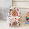 Nova mochila escolar de jardim de infância, mochila fofa de desenho animado, grande capacidade, bolsa infantil estampada na moda, bolsa feminina
