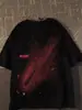 Camiseta Tendência Retro Estilo Americano com Estampa de Meteoro de Manga Curta para Mulheres e Homens, Nova Popular de Verão 2026, Top Soltinho para Casal