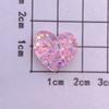 Corazón de durazno brillante transparente amor resina accesorios diy pegamento crema funda para teléfono móvil pasador cuerda accesorios de ropa accesorios
