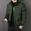 Fornecimento Direto Transfronteiriço Jaqueta Acolchoada de Algodão Masculina Jaqueta de Inverno Acolchoada de Algodão Curta Gola Alta Jaqueta Casual Coreana Jaqueta Acolchoada de Algodão Quente Espessa