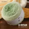 Lan Fei Qing Lan Alternativa Gradiente Hilo Largo Siete Estrellas Manta Capa Tejida Hilo de Ramo Chal Bufanda