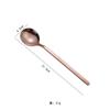 Cuchara Casual de Acero Inoxidable 304 Brillante para Bolas de Arroz Estilo Ins Hogar Hotel Regalo Cuchara para Revolver Mesa de Postres Cuchara Redonda