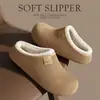 Chinelos de algodão impermeáveis com sola grossa para mulheres, novo estilo outono/inverno 2026, adequados para uso interno e externo, com uma sensação confortável e acolchoada. Também disponíveis para homens