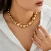 Joyería Transfronteriza Europea y Americana Punk Exagerado Color Contrastante Collar de Cuentas Elegante Nicho Geométrico Bola Collar Personalizado