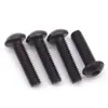 Tornillos de Cabeza Redonda de Alta Resistencia 12.9 Negros con Encastre Hexagonal M3M4M5