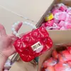 Bolsa de Gelatina Comércio Exterior Atacado Bolsa Infantil Feminina 2025 Novo Estilo Bolsa de Mão com Corrente e Pérolas Mini Bolsa de Mão Acolchoada