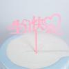 Topper de Pastel Acrílico Imitación Impermeable Topper de Cumpleaños Decoración de Mesa de Postres Accesorios para Fiesta de Boda Estilo Ins