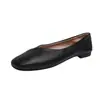 Zapatos para mujer de uso diario, talla grande, transfronterizos, punta cuadrada, sin cordones, con diseño de cruz en la punta, modernos zapatos Mary Jane