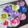Flor artificial Cabeza de flor Phalaenopsis Horquilla coreana Phalaenopsis foto ambiente Tocado de perlas horquilla para niña venta al por mayor