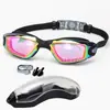 Gafas de natación para adultos con recubrimiento, gafas de natación de silicona integradas, HD, antivaho, con recubrimiento, gafas de natación transfronterizas de Amazon al por mayor
