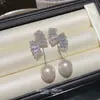 Pendientes de Borlas Geométricas de Diseño de Nicho Novedad Otoño 2026 Pendientes de Lujo Ligero de Gama Alta Pendientes de Perlas y Circonitas para Mujer