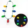 Collar de Bombilla Navideña Colorida Más Vendido Transfronterizo 7 9 13 LED Collar Luminoso Suministros para Fiesta Decoración Navideña