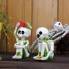 Nuevo producto transfronterizo: Juego de Dos Estatuas de Resina de Calavera para Halloween, Decoraciones de Jardín de Patio al Aire Libre de Primavera y Verano, Bonsái