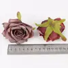 Cabezas de Flores de Rosa Artificiales Retro Estilo Europeo de 7 cm, Materiales para Corona DIY Hecha a Mano, Flores Falsas con Acabado de Alta Gama, Flores Artificiales Realistas