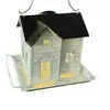 Bestseller transfronterizo comedero para pájaros casa de pájaros alimentada por energía solar, comedero para pájaros de doble compartimento colgante para jardín exterior, adorno decorativo