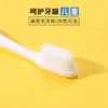 Cepillo de Dientes Infantil Aishukou con Cabezal de Silicona Intercambiable, Cerdas Suaves para los Dientes de Leche del Bebé, Silicona Nano Intercambiable al por Mayor