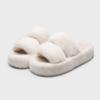 Pantuflas Peludas de Otoño e Invierno para Mujer 2025 Nuevas para el Hogar Antideslizantes de Suela Alta Ponibles Soporte de Arco Algodón Cálido