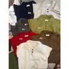 SUSAN Novo Estilo Coreano de Início de Outono Retrô Simples de Alta Qualidade Versátil Camisola de Tricô em Camadas com Gola Reversível de Manga Curta para Mulheres 6097s