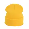 Gorro de Punto para Padres e Hijos Estilo Europeo Otoño Invierno Color Caramelo Lana Moda Unisex Cálido para el Frío