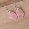 Popular Joyería Europea y Americana Pendientes de Cristal Natural Forma de Gota de Agua para Mujer Borla Simple Piedra Amatista Pendientes de Piedra Roja Accesorios para Orejas