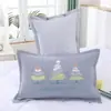 Funda de almohada de algodón puro con botones a presión, una sola pieza, adecuada para almohadas de jardín de infancia y de estudiante, 35* Algodón de gasa para niños
