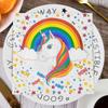 Servilleta de Papel Personalizada con Estampado de Unicornio de Dibujos Animados Colorido Decoración de Mesa de Cocina Servilleta Desechable de Doble Capa Cuadrada de Papel