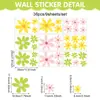 Estilo Boho Amarelo Margarida Planta Flores Quarto de Crianças Quarto Decoração de Parede Adesivos Pequenas Flores Florais Adesivos de Parede